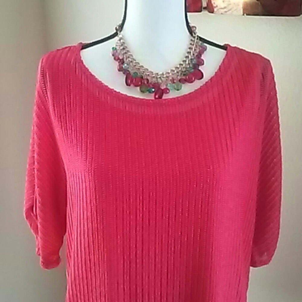 Kim Rogers Pink Blouse With A Shimmer Size PXL